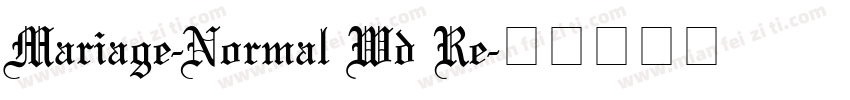 Mariage-Normal Wd Re字体转换